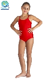 BODY LYCRA SPALLINE TINTA UNITA ROSSO BAMBINA